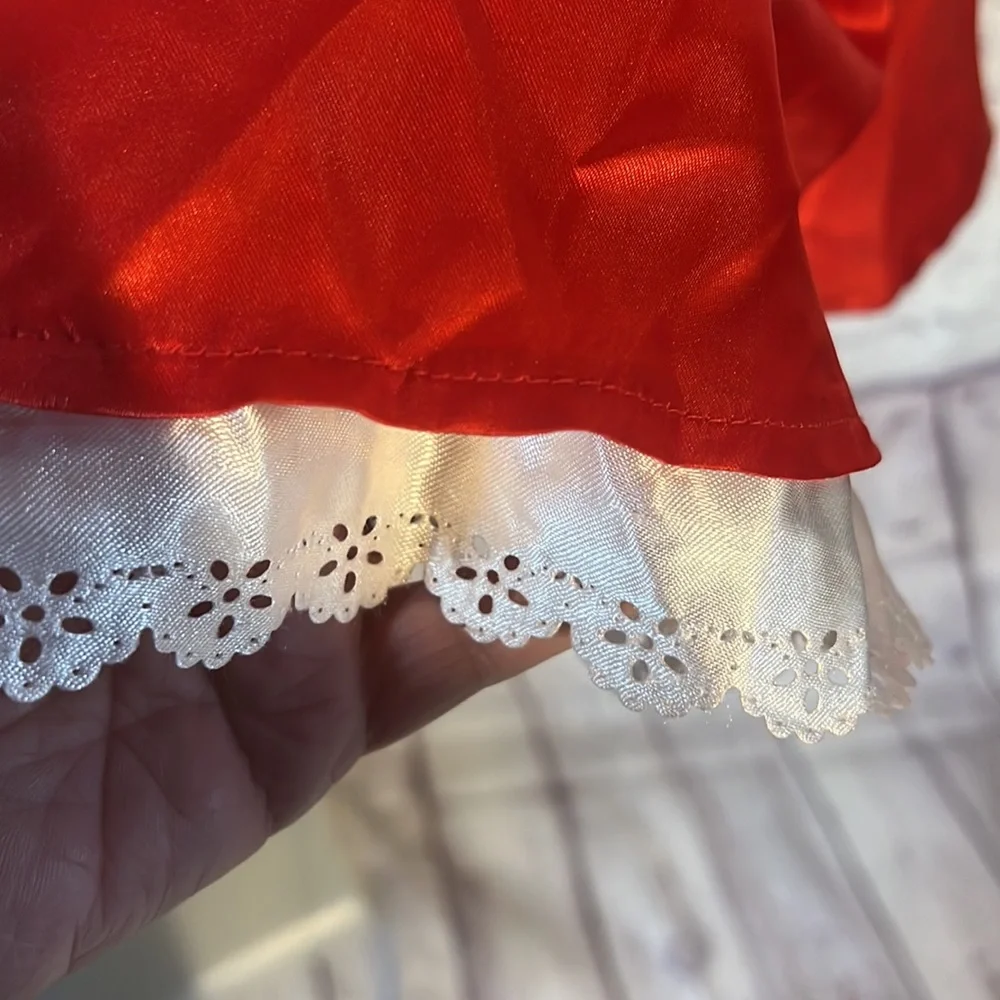 COPY - Kids The Little Red Riding Hood costume dress Red and white gingham. Hoo…
